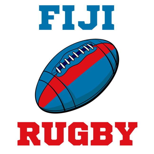 Fiji Rugby Ball Hoody (Sapphire Blue)